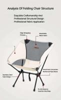 Silla de práctica plegable ultraligera portátil con forma de luna para acampar al aire libre, desmontable, para pesca en la playa, y pequeña silla para pícnic - details 5