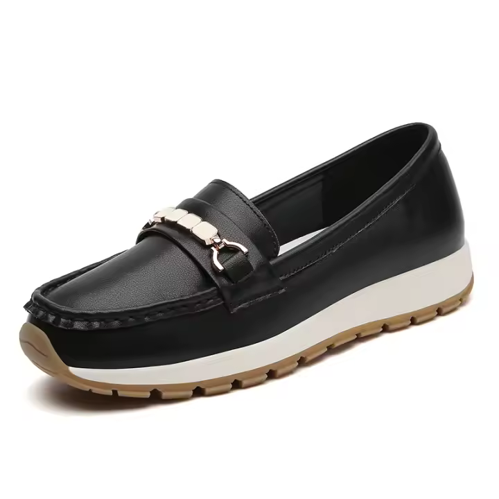 Zapatos casuales de negocios para mujer Mocasines cómodos y ligeros Slip On Work Flats - 1