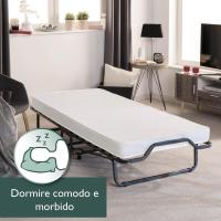 Cama Plegable para Invitados - 90x200 cm - Armazón Metálico Estable - con somier y Funda Protectora - details 6