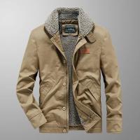 Chaqueta de invierno para hombre, chaqueta de béisbol de alta calidad, chaqueta Bomber gruesa y cálida con bordado de solapa para hombre, chaquetas gruesas de lana para hombre - details 2