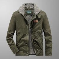 Chaqueta de invierno para hombre, chaqueta de béisbol de alta calidad, chaqueta Bomber gruesa y cálida con bordado de solapa para hombre, chaquetas gruesas de lana para hombre - details 3