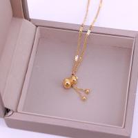 Nueva Cadena de Clavícula con Flecos de Calabaza Collar Versátil de Acero de Titanio con Cuentas de Oro Fulu de Lujo Ligero y de Alta Gama - details 0