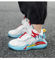 Nuevos zapatos ligeros de baloncesto para niños, zapatos deportivos con hebilla giratoria para niños, zapatillas deportivas transpirables para correr, zapatos de tenis para niños al aire libre - details 15