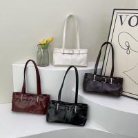 Bolso de hombro con hebilla francesa que combina con todo, bolso de cuero de Color sólido para ocio, bolso de mano para ir al trabajo Y2k para mujer - details 8