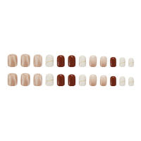 Uñas postizas reutilizables para mujer y niña, uñas postizas con pegamento suave y brillante, 24 piezas - details 0