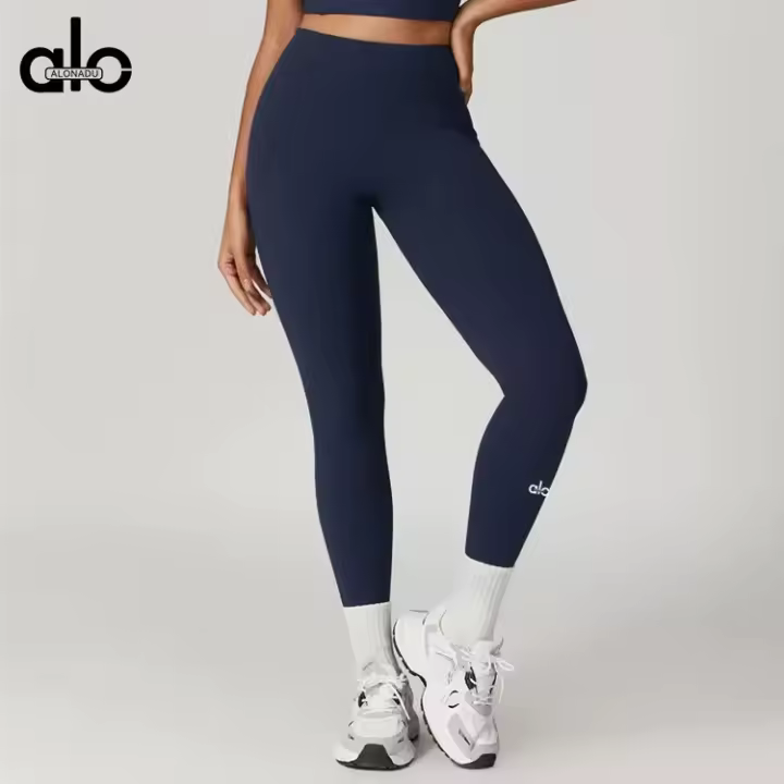 Pantalones de Yoga de Cintura Alta ALO NEAD Elevación de Cadera Alta, Salto Seco, Sensación Nude, Ajuste para Mujeres, Primavera/Otoño - 1