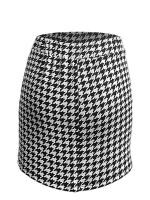 Media falda elegante de cintura elástica estilo Qianniao, Falda corta de cintura alta que abraza la cadera - details 3