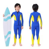 Traje de Neopreno para Niños Traje de Baño Dividido de 2,5mm con Mangas Largas Térmicas, Protección Solar, Surf, Traje de Medusas de Esnórquel - details 8
