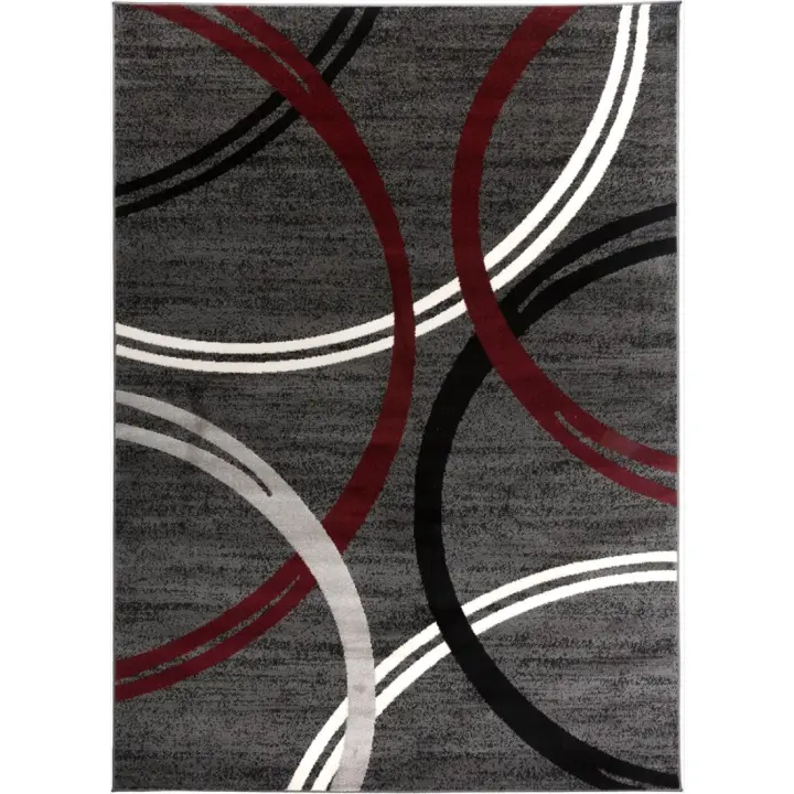 Alfombra de Pelo Corto Lavable Moderna Material de Poliéster Non-Slip Forma Rectangular - 1
