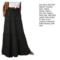 Falda Maxi con Volantes Vintage de los 90 Estilo Boho de Cintura Alta con Paneles Superpositos - details 1