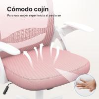 Silla de Escritorio Ergonómica con Malla Transpirable, Reposabrazos Abatibles, Silla para Ordenador de Altura Regulable, Silla Giratoria de 360 ° , Gris - details 42