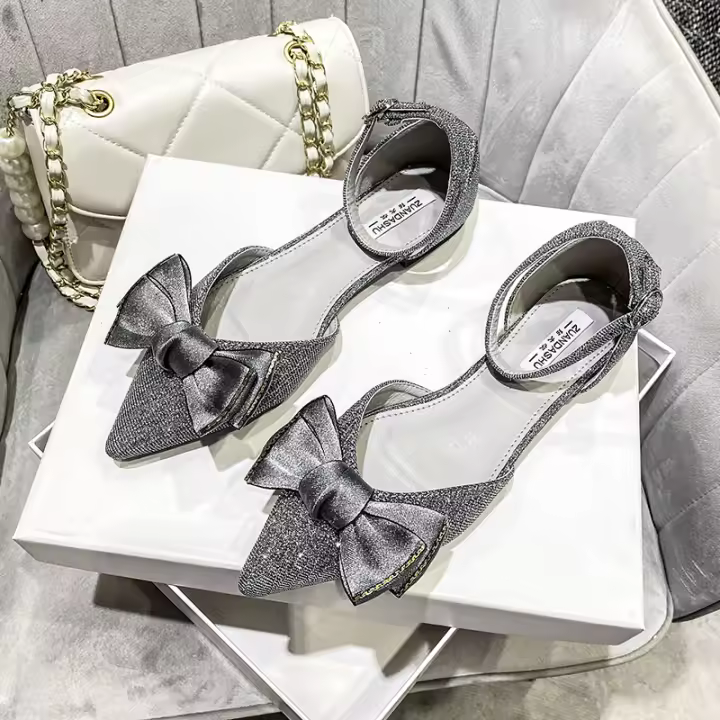 Sandalia de tira de una sola paleta para mujer, zapatos planos de verano, 2024, novedad - 1