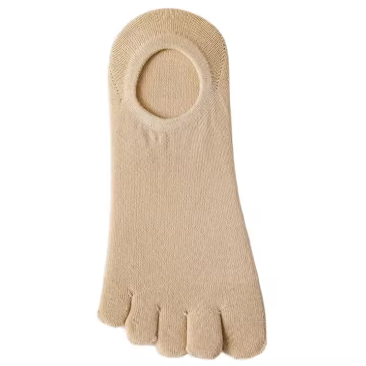 Calcetines informales de algodón con cinco dedos para hombre, calcetín deportivo antideslizante, invisibles, transpirables, suaves, para actividades al aire libre - 1