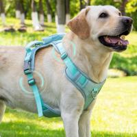 Arnés reflectante para perro, chaleco ajustable, correa de pecho para perro antidesprendimiento, transpirable con mochila, conjunto de arnés y correa para perro al aire libre - details 8