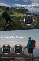 Reloj inteligente KC82, dispositivo con asistente de voz, Modo deportivo, brújula, función GPS, modo de ahorro de energía, pantalla brillante de muñeca abatible, novedad de 2024 - details 9