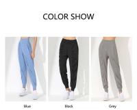 Pantalones de Yoga para Mujer de Secado Rápido Suelto, Cansado, Plisado, Bolsillos, Para Correr, Capris, Pantalones Deportivos - details 4