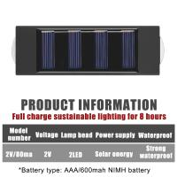 Luz Solar de pared para exteriores, lámpara LED impermeable, iluminación luminosa hacia arriba y hacia abajo, decoración de valla de jardín y balcón, luz Solar - details 18