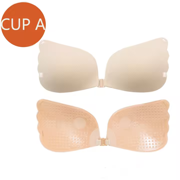 Sujetador push up adhesivo sin espalda, sujetador sin tirantes reutilizable con efecto push & lift, taza A - 1