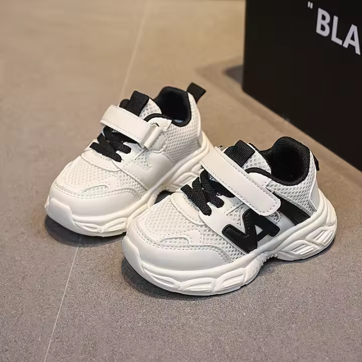 Compañero de clase primavera nuevos niños zapatos deportivos zapatos de bebé niños malla transpirable zapatos para correr niñas papá zapatos - 1