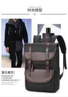 Mochila para hombre Mochila escolar de escuela media vintage de calle Mochila de viaje versátil de moda - details 3