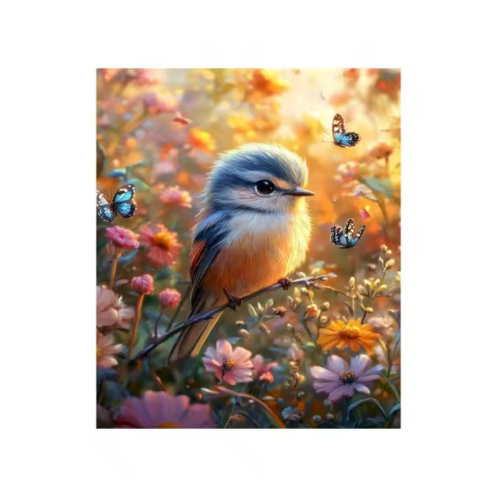 RUOPOTY-pintura por números para adultos, Kits de pájaros, arte de pared, imagen, pintura por números para decoración del hogar - 1