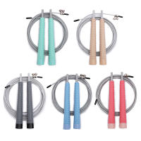 Silicone Handle Jump Rope Fitness PVC Sports Steel Wire Skipping Ropes Crossfit Adjustable Exercise Workout Skipping Equipment - details 0