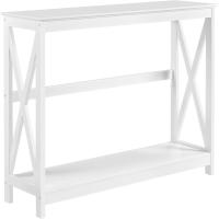 Muebles Entrada Recibidor Consola Recibidor Estrecha Mesa Recibidor Auxiliar de Forma X para Salón, Pasillo Blanca 101,5x30x81cm - details 0