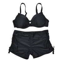 Conjunto de Bikini rojo con realce para mujer, traje de baño Sexy acolchado con correa ajustable, Bikinis bordeados, ropa de baño para verano 2023 - details 8