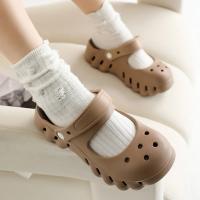 Zapatillas antideslizantes de EVA de verano para mujer, sandalias informales con agujeros para jardín, zapatos de suela suave para mujer, zapatos de bomba para interiores y exteriores para el hogar - details 14