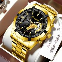 Hombre calendario a prueba de agua brillante reloj no mecánico con esfera grande - details 2