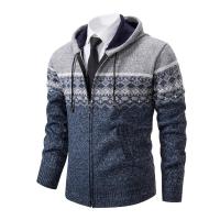Chaqueta cálida de otoño e invierno para hombre, cárdigan de punto con capucha y chaqueta de algodón polar - details 5