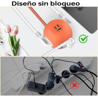 Enchufe multifunción con salida de corriente Enchufe europeo Adaptador de corriente para el hogar y la oficina de 3680 W con protección contra sobrecargas y salida estándar, tanto tipo C como USB están disponibles - details 2
