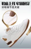 Zapatos de cuero para hombre, zapatos casuales huecos y transpirables de suela gruesa - details 2