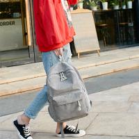 Mochila Casual de Pana para Mujer - Correas Ajustables, Cierre Antirrobo, Color Sólido, Gran Capacidad, Bandolera Cómoda - details 1