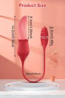 Vibrador Dildo Lengua Estimulador de Clítoris para Hombres y Mujeres Herramienta de Autoestimulación de Punto G para Sanación Sensual - details 1