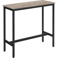 Mesa de Comedor de Acero Diseño Rectangular Estrecho Montaje Fácil Industrial - details 0