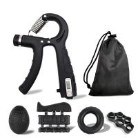 Ejercitador de manos con equipo de fitness Kit de fortalecimiento ajustable para dedos y antebrazo: mejora la fuerza de agarre y la flexibilidad con pinzas de mano de resistencia - details 1