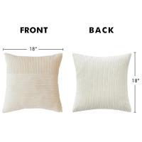 1 Uds. Funda de cojín de poliéster nórdico, funda de pana blanca, funda de almohada de 45x45cm para decoración de sofá, dormitorio y habitación, - details 3