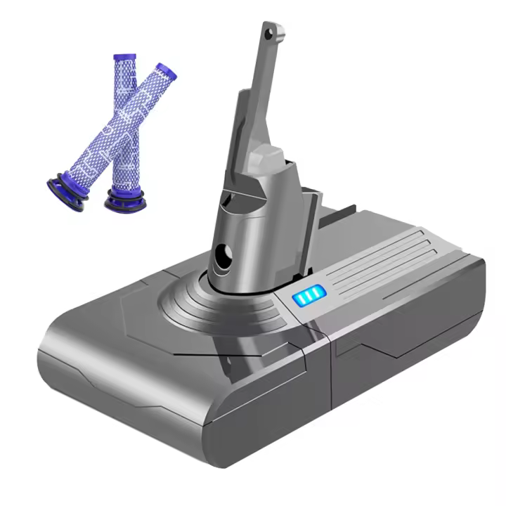 Adaptador de batería para aspiradora Dyson V8 Absolute V8, reemplazo de 2 prefiltro, recargable, 21,6 V - 1