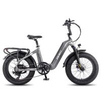 FAFREES F20 Master Bicicleta Eléctrica, Marco de Fibra de Carbono, Motor de 500W, Batería de 48V 22.5Ah, Neumáticos de 20*4,0 Pulgadas de Espesor, Frenos hidráulicos dobles, SHIMANO de 7 Velocidades, Pantalla LCD en color, Gris - details 12