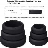 Empaque privado Anillo de silicona sexy para bloquear el semen, mejorar la erección, retrasar la eyaculación, juguetes sexuales para hombres, anillo para prepucio, tienda para adultos - details 1