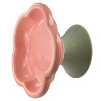 Cuenco de cerámica para gatos con diseño de flores con soporte, cuenco de base alta para mascotas, contenedor alimentador antideslizante de gran capacidad para beber gatos - details 12