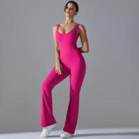 2025 Nueva Belleza ck Ropa de Entrenamiento Deportivo de Elevación de Melacotton de Una Pieza Pantalones Acampanados Yoga - details 14