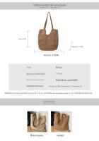 Bolso H7 de gran capacidad para mujer, nuevo bolso de playa para vacaciones en la playa, bolso de mano tejido de paja para ir al trabajo - details 1