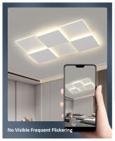 LEFAN-Luz LED de techo minimalista para sala de estar, lámpara principal de 50CM con rejilla blanca para dormitorio, moderna y minimalista - details 3
