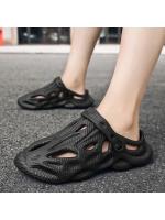 Zapatillas de verano a la moda para hombre, nuevas sandalias tipo zuecos con agujeros huecos, chanclas de playa antideslizantes para exteriores, cómodas sandalias suaves de EVA para casa 2025 - details 6