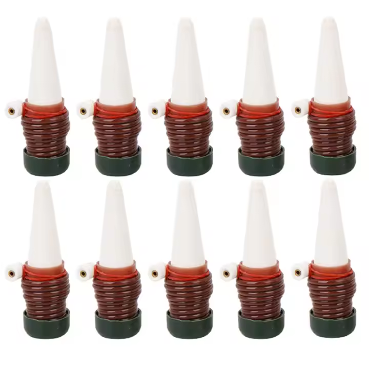 Estacas de riego -10 piezas Sistema de riego por goteo automático para interiores Equipo de riego Herramienta para bebedero de plantas Sondas de cerámica Casa - 1