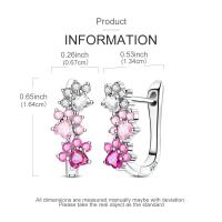 Pendientes LAZA de Plata de Ley 925, Joyería de Aro con Brillantes, Pendientes Colgantes con Forma de Corazón, Regalo de Boda para Mujer, Regalo de Aniversario - details 7