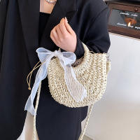 Bandolera tejida de paja para mujer, hecho a mano Bolso pequeño, bolso bohemio de playa de ratán, Verano - details 2