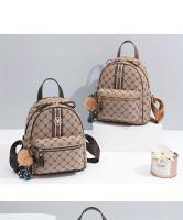 Mochila con estampado de letras para mujer, morral informal de cuero PU para viaje al aire libre - details 2